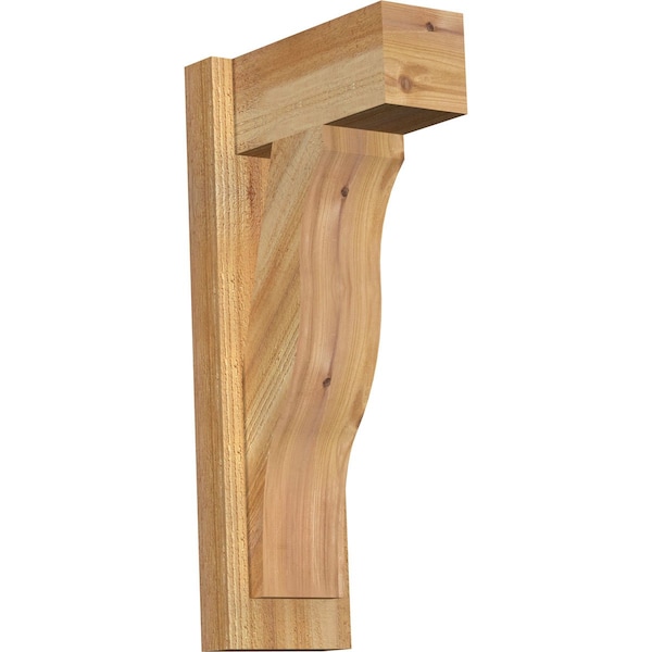 Ekena Millwork Funston Block Rough Sawn Outlooker, Western Red Cedar, 6"W x 12"D x 24"H OUT06X12X24FST05RWR - main